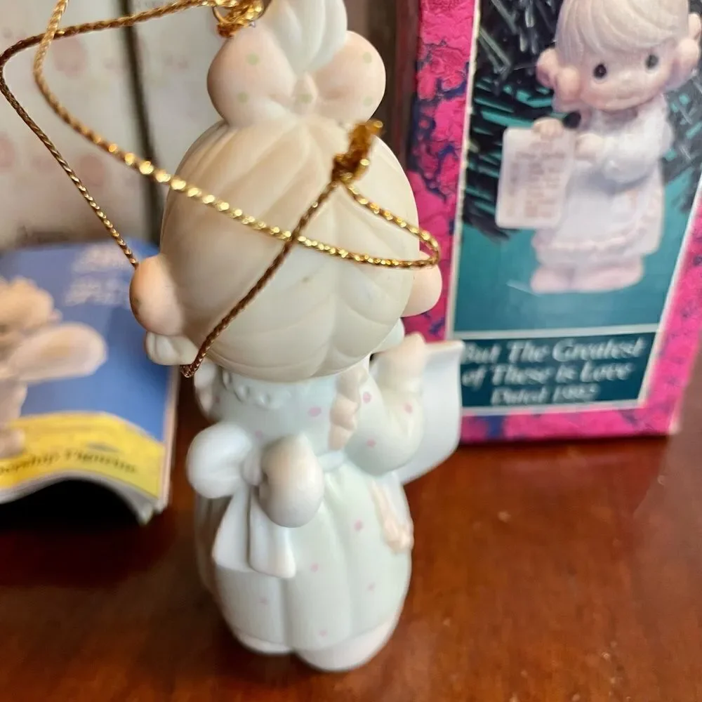 PRECIOUS MOMENTS CHRISTMAS ORNAMENT “But the Greatest of These is Love” 1992